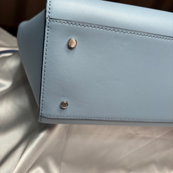 NWOT Kate Spade Magnolia Street Mina Purse Blue Dawn Leather Satchel - Picture 6 of 12